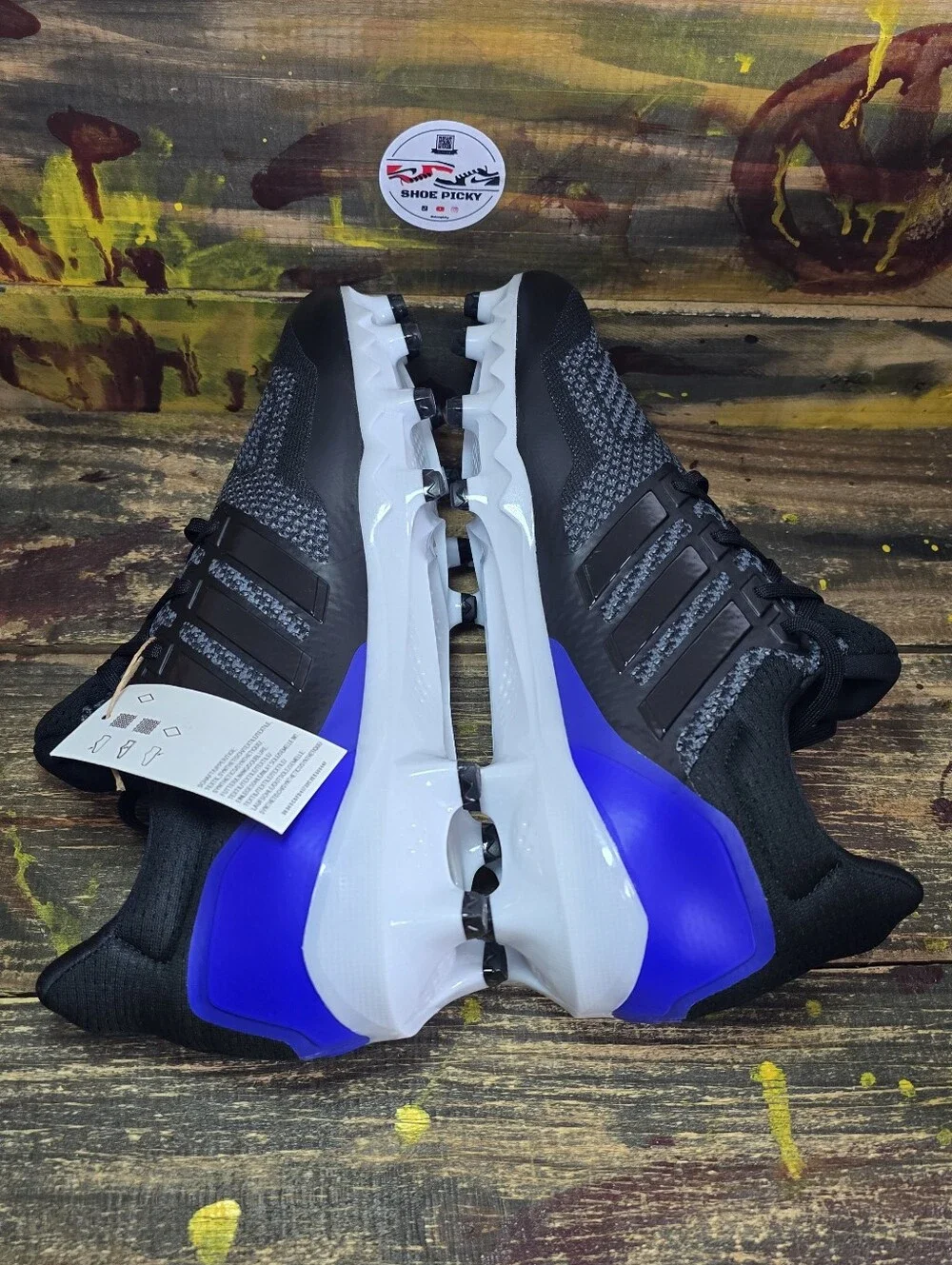 Adidas Ultraboost Football Cleats Black Blue Woven JP7410 Men’s Size 11,12 New